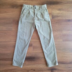 H&M Corduroy Pants Mens 29 Green Regular Fit Coupe Standard Comfort Stretch
